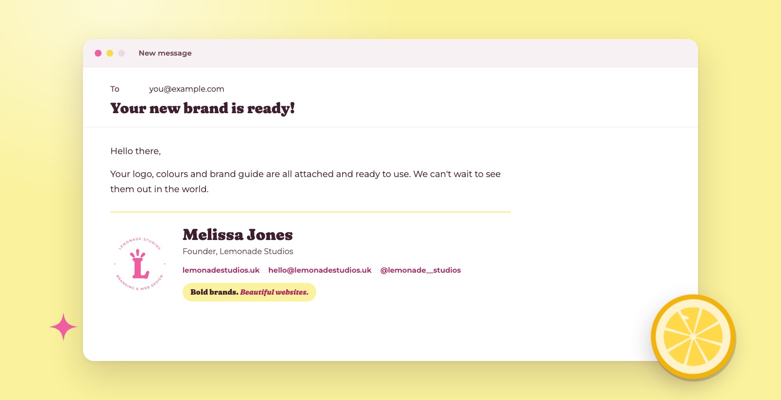 Lemonade Studios email signature