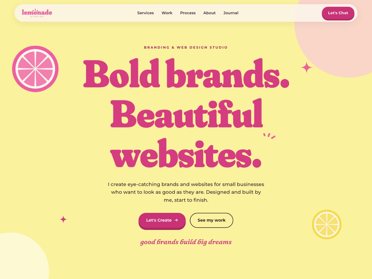 The Lemonade Studios homepage
